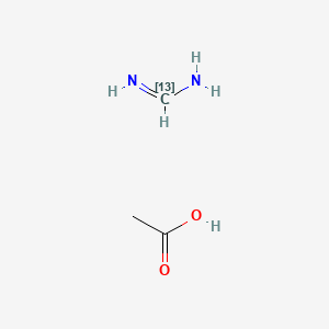 molecular formula C3H8N2O2 B563850 甲脒-13C 乙酸盐 CAS No. 1215714-80-9