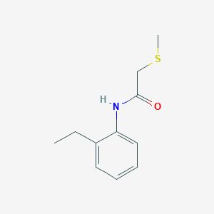 molecular formula C11H15NOS B5638537 N-(2-ethylphenyl)-2-(methylthio)acetamide 