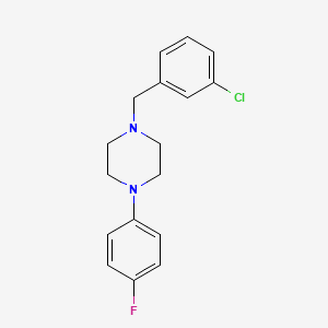 molecular formula C17H18ClFN2 B5638543 1-(3-chlorobenzyl)-4-(4-fluorophenyl)piperazine 
