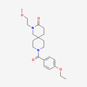 molecular formula C21H30N2O4 B5638547 9-(4-ethoxybenzoyl)-2-(2-methoxyethyl)-2,9-diazaspiro[5.5]undecan-3-one 