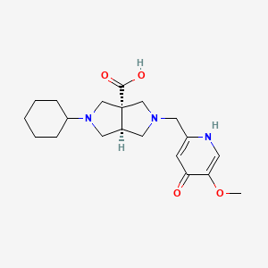 molecular formula C20H29N3O4 B5638560 (3aS*,6aS*)-2-cyclohexyl-5-[(4-hydroxy-5-methoxypyridin-2-yl)methyl]hexahydropyrrolo[3,4-c]pyrrole-3a(1H)-carboxylic acid 