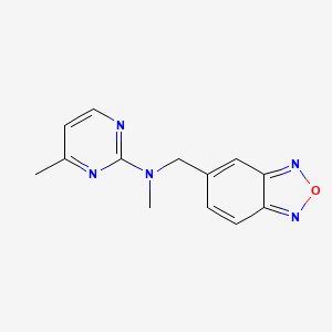 molecular formula C13H13N5O B5638596 N-(2,1,3-benzoxadiazol-5-ylmethyl)-N,4-dimethylpyrimidin-2-amine 