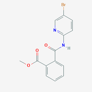 molecular formula C14H11BrN2O3 B5638624 methyl 2-{[(5-bromo-2-pyridinyl)amino]carbonyl}benzoate 