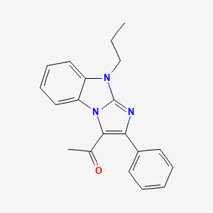 molecular formula C20H19N3O B5638634 1-(2-phenyl-9-propyl-9H-imidazo[1,2-a]benzimidazol-3-yl)ethanone 