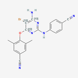 molecular formula C20H15BrN6O B563864 依替拉韦-13C3 CAS No. 1189671-48-4