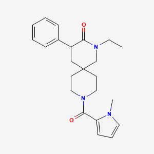 molecular formula C23H29N3O2 B5638646 2-ethyl-9-[(1-methyl-1H-pyrrol-2-yl)carbonyl]-4-phenyl-2,9-diazaspiro[5.5]undecan-3-one 