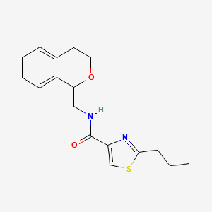 N-(3,4-dihydro-1H-isochromen-1-ylmethyl)-2-propyl-1,3-thiazole-4-carboxamide