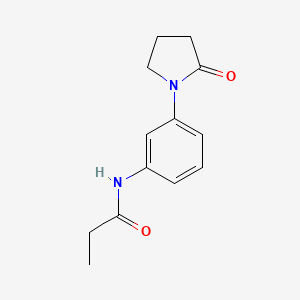 molecular formula C13H16N2O2 B5638674 N-[3-(2-oxo-1-pyrrolidinyl)phenyl]propanamide 