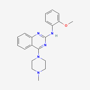 molecular formula C20H23N5O B5638713 N-(2-methoxyphenyl)-4-(4-methyl-1-piperazinyl)-2-quinazolinamine 