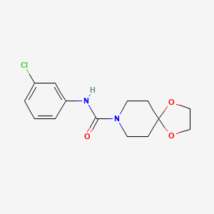 molecular formula C14H17ClN2O3 B5638725 N-(3-chlorophenyl)-1,4-dioxa-8-azaspiro[4.5]decane-8-carboxamide 