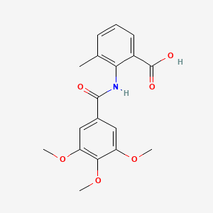 molecular formula C18H19NO6 B5638746 3-methyl-2-[(3,4,5-trimethoxybenzoyl)amino]benzoic acid 