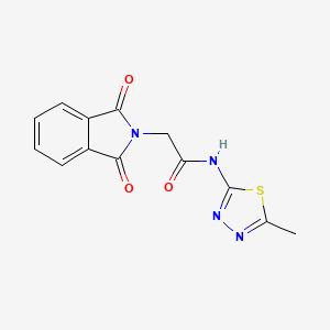 molecular formula C13H10N4O3S B5638780 2-(1,3-dioxo-1,3-dihydro-2H-isoindol-2-yl)-N-(5-methyl-1,3,4-thiadiazol-2-yl)acetamide 