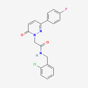 molecular formula C19H15ClFN3O2 B5638793 N-(2-chlorobenzyl)-2-[3-(4-fluorophenyl)-6-oxo-1(6H)-pyridazinyl]acetamide 