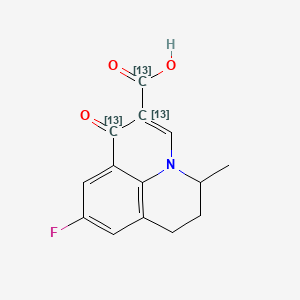 molecular formula C14H12FNO3 B563882 氟甲喹-13C3 CAS No. 1185049-09-5