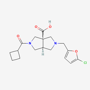 (3aS*,6aS*)-2-[(5-chloro-2-furyl)methyl]-5-(cyclobutylcarbonyl)hexahydropyrrolo[3,4-c]pyrrole-3a(1H)-carboxylic acid