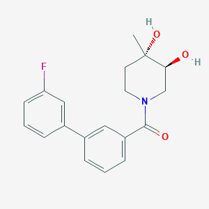 molecular formula C19H20FNO3 B5638832 (3S*,4S*)-1-[(3'-fluorobiphenyl-3-yl)carbonyl]-4-methylpiperidine-3,4-diol 