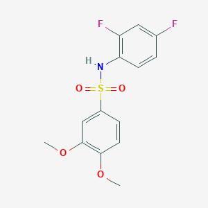 molecular formula C14H13F2NO4S B5638838 N-(2,4-difluorophenyl)-3,4-dimethoxybenzenesulfonamide 