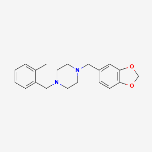 1-(1,3-benzodioxol-5-ylmethyl)-4-(2-methylbenzyl)piperazine