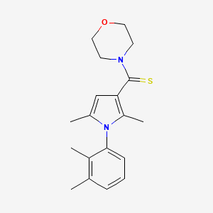 molecular formula C19H24N2OS B5638879 4-{[1-(2,3-dimethylphenyl)-2,5-dimethyl-1H-pyrrol-3-yl]carbonothioyl}morpholine 