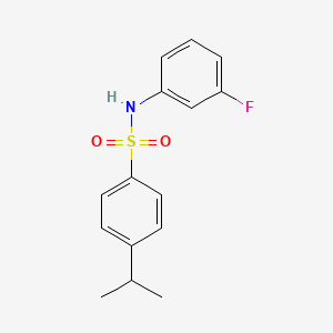 molecular formula C15H16FNO2S B5638893 N-(3-fluorophenyl)-4-isopropylbenzenesulfonamide 