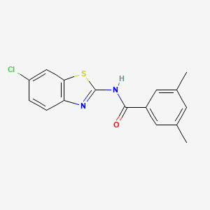 molecular formula C16H13ClN2OS B5638921 N-(6-chloro-1,3-benzothiazol-2-yl)-3,5-dimethylbenzamide 