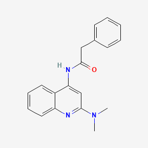 molecular formula C19H19N3O B5638929 N-[2-(dimethylamino)-4-quinolinyl]-2-phenylacetamide 