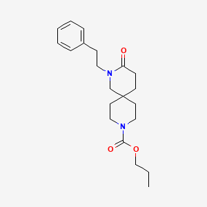 molecular formula C21H30N2O3 B5638969 propyl 3-oxo-2-(2-phenylethyl)-2,9-diazaspiro[5.5]undecane-9-carboxylate 