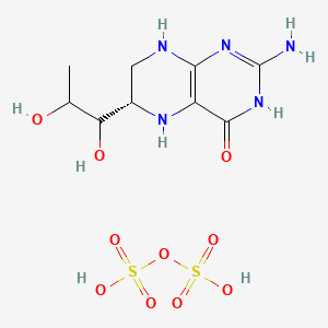 molecular formula C9H17N5O10S2 B563897 (6S)-2-Amino-6-(1,2-dihydroxypropyl)-5,6,7,8-tetrahydro-pteridin-4(1H)-one disulfate CAS No. 103130-45-6