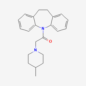 molecular formula C22H26N2O B5638988 5-[(4-methyl-1-piperidinyl)acetyl]-10,11-dihydro-5H-dibenzo[b,f]azepine 