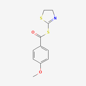 molecular formula C11H11NO2S2 B5639025 S-(4,5-dihydro-1,3-thiazol-2-yl) 4-methoxybenzenecarbothioate 