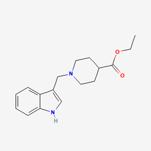 molecular formula C17H22N2O2 B5639065 ethyl 1-(1H-indol-3-ylmethyl)-4-piperidinecarboxylate 