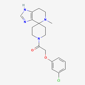 molecular formula C19H23ClN4O2 B5639083 1'-[(3-chlorophenoxy)acetyl]-5-methyl-1,5,6,7-tetrahydrospiro[imidazo[4,5-c]pyridine-4,4'-piperidine] 