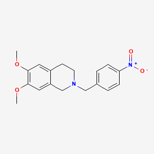 molecular formula C18H20N2O4 B5639102 6,7-dimethoxy-2-(4-nitrobenzyl)-1,2,3,4-tetrahydroisoquinoline 