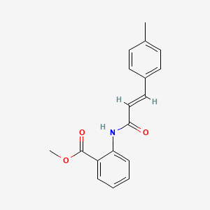 molecular formula C18H17NO3 B5639133 methyl 2-{[3-(4-methylphenyl)acryloyl]amino}benzoate 
