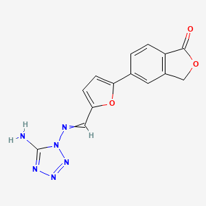 molecular formula C14H10N6O3 B5639146 5-(5-{[(5-amino-1H-tetrazol-1-yl)imino]methyl}-2-furyl)-2-benzofuran-1(3H)-one 