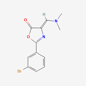 molecular formula C12H11BrN2O2 B5639169 2-(3-bromophenyl)-4-[(dimethylamino)methylene]-1,3-oxazol-5(4H)-one 