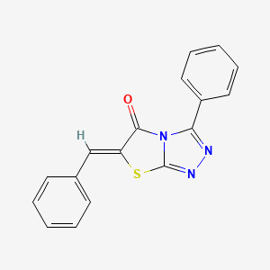 molecular formula C17H11N3OS B5639174 6-苄叉-3-苯基[1,3]噻唑并[2,3-c][1,2,4]三唑-5(6H)-酮 