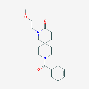 molecular formula C19H30N2O3 B5639180 9-(3-cyclohexen-1-ylcarbonyl)-2-(2-methoxyethyl)-2,9-diazaspiro[5.5]undecan-3-one 