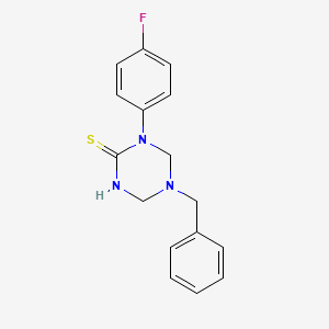 molecular formula C16H16FN3S B5639192 5-benzyl-1-(4-fluorophenyl)-1,3,5-triazinane-2-thione 
