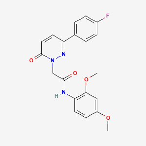 molecular formula C20H18FN3O4 B5639205 N-(2,4-dimethoxyphenyl)-2-[3-(4-fluorophenyl)-6-oxo-1(6H)-pyridazinyl]acetamide 