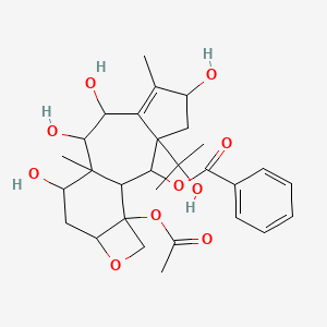 molecular formula C29H38O10 B563921 7,13-二脱乙酰-9,10-二脱苯甲酰紫杉宁 C CAS No. 156497-25-5