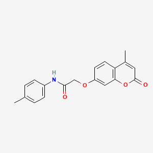 molecular formula C19H17NO4 B5639215 2-[(4-methyl-2-oxo-2H-chromen-7-yl)oxy]-N-(4-methylphenyl)acetamide 