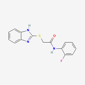 molecular formula C15H12FN3OS B5639216 2-(1H-benzimidazol-2-ylthio)-N-(2-fluorophenyl)acetamide 