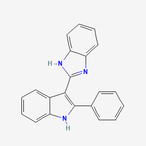 molecular formula C21H15N3 B5639240 2-(2-phenyl-1H-indol-3-yl)-1H-benzimidazole CAS No. 300572-26-3