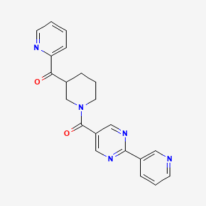 molecular formula C21H19N5O2 B5639244 2-pyridinyl(1-{[2-(3-pyridinyl)-5-pyrimidinyl]carbonyl}-3-piperidinyl)methanone 