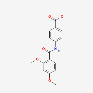 molecular formula C17H17NO5 B5639247 methyl 4-[(2,4-dimethoxybenzoyl)amino]benzoate 