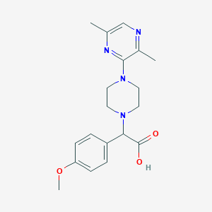 molecular formula C19H24N4O3 B5639262 [4-(3,6-dimethylpyrazin-2-yl)piperazin-1-yl](4-methoxyphenyl)acetic acid 