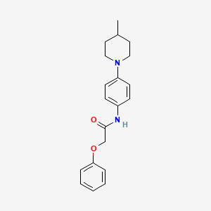 molecular formula C20H24N2O2 B5639270 N-[4-(4-methyl-1-piperidinyl)phenyl]-2-phenoxyacetamide 