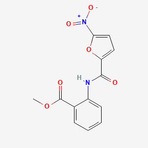 molecular formula C13H10N2O6 B5639271 methyl 2-[(5-nitro-2-furoyl)amino]benzoate 