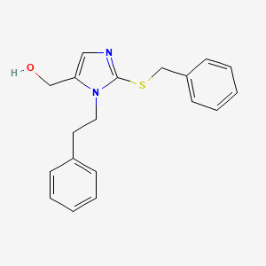 [2-(benzylthio)-1-(2-phenylethyl)-1H-imidazol-5-yl]methanol